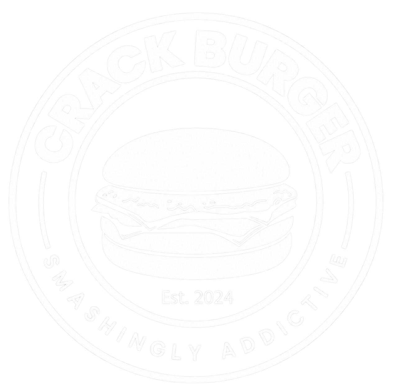 Crack Burger smash badge logo